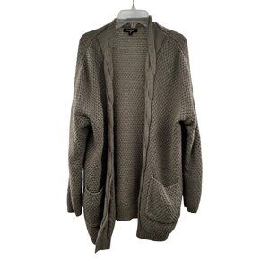 OmicGot Women's Knit Open Front Cardigan Long Sleeve Gray Size Medium